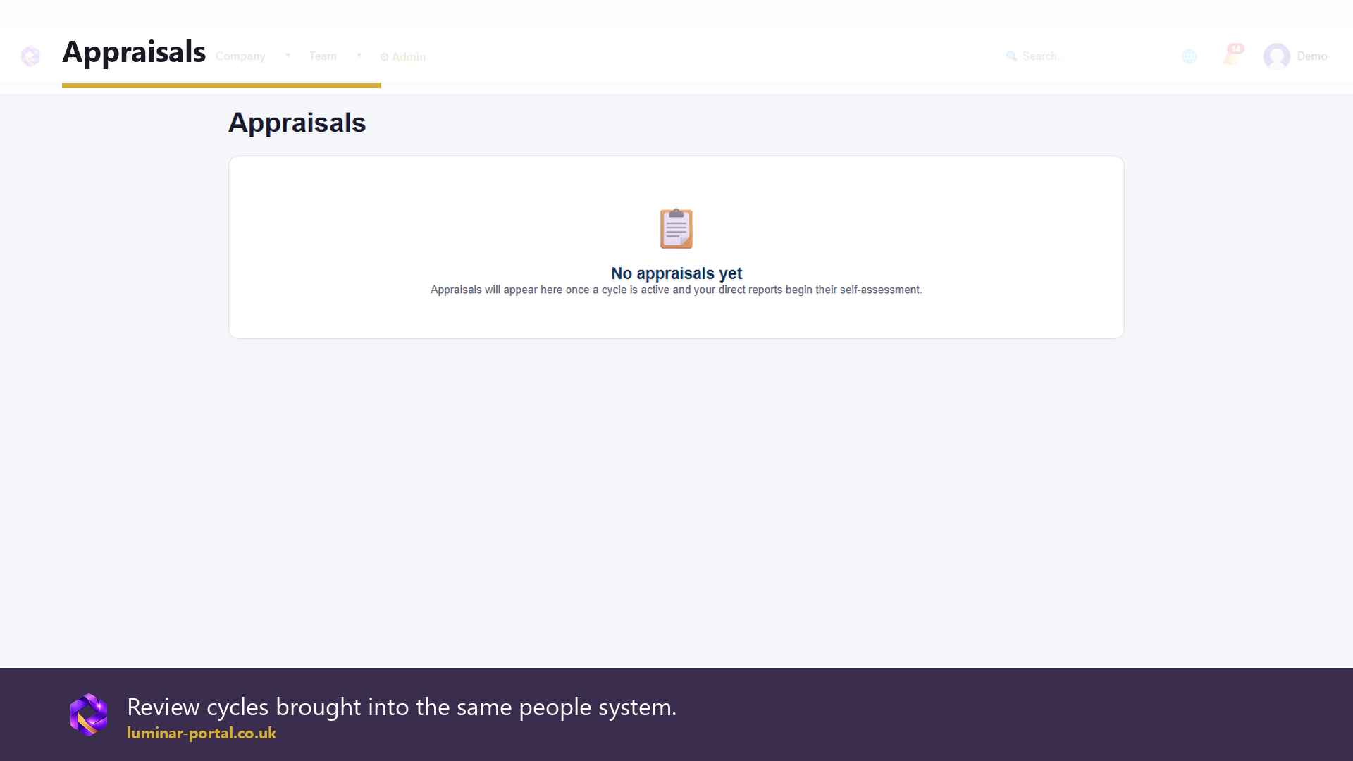 Appraisals bring review cycles into the people system.